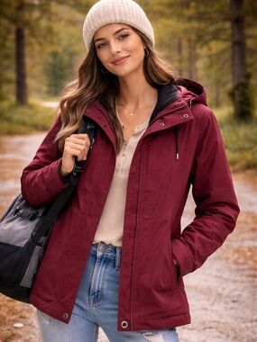 Lands’ End Squall Jacket- Deep Wine